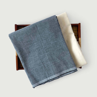 Denim blue gold foil print cotton churidar materials online with mulmul  dupatta | Kiran's Boutique